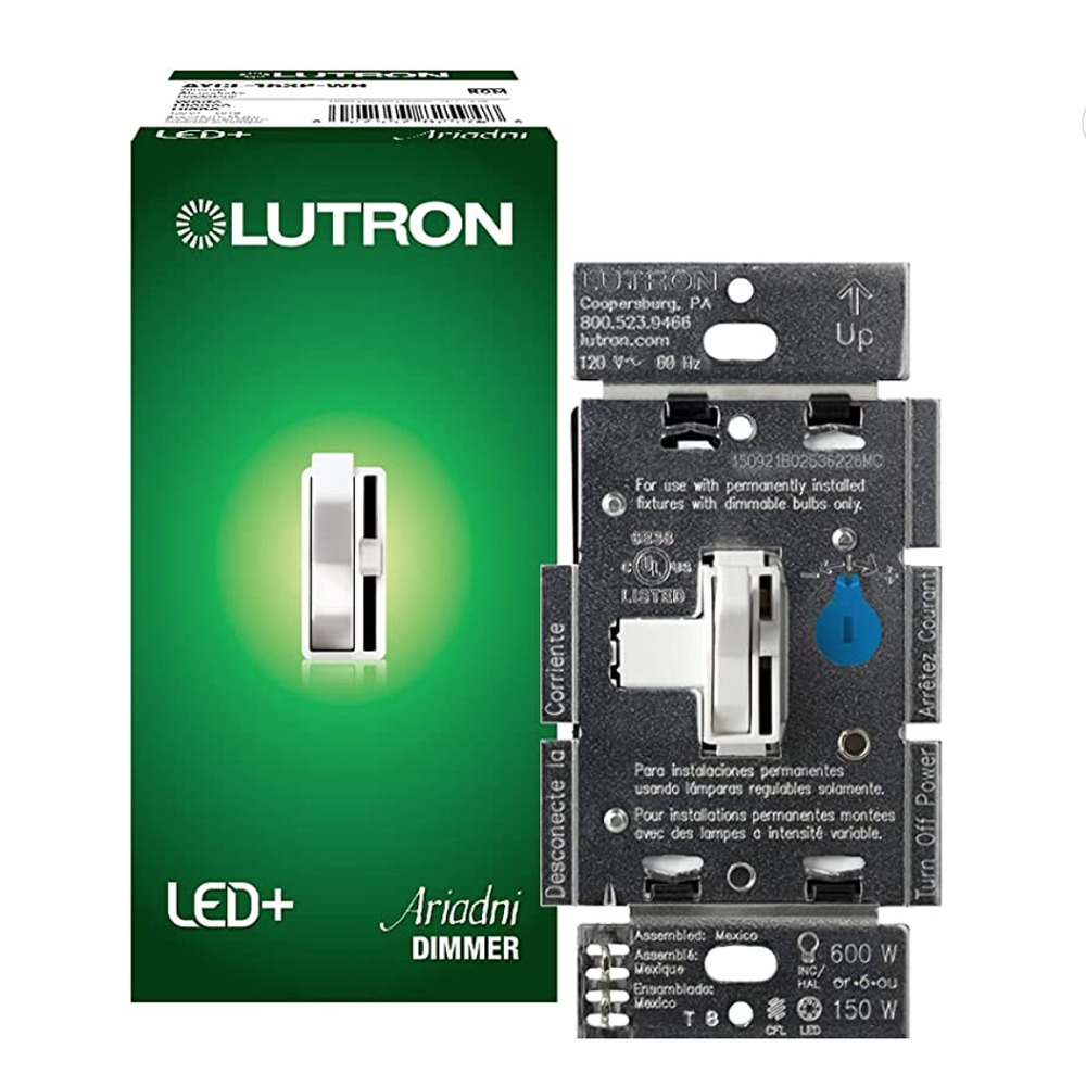 New Lutron Ariadni/Toggler LED Dimmer 150-Watt, Single-Pole/3-Way | AYCL-153P-WH
